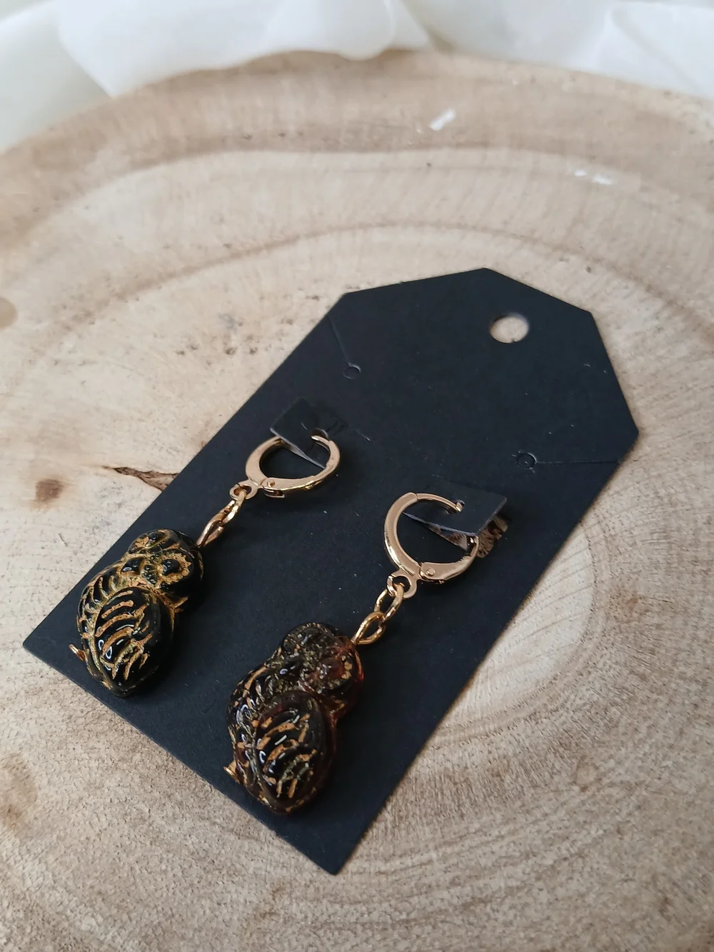 Gold Owl Drop Earrings - Women Jewelry
